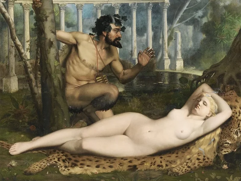 1839-Adolphe Alexandre Lesrel - Pan e Venere